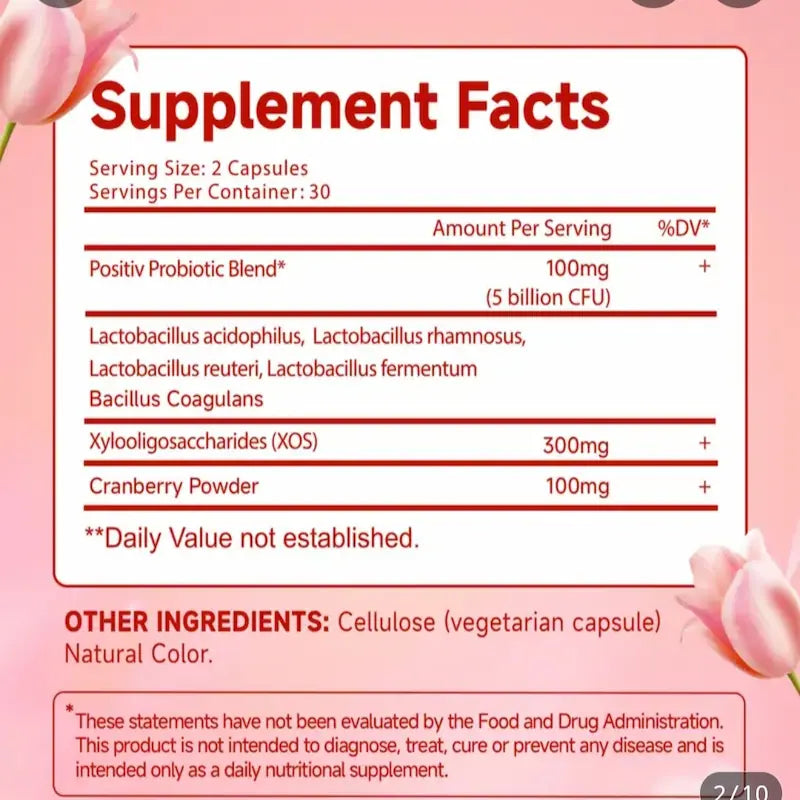 Vaginal Probiotic Quit Mood – Probióticos Femeninos con Arándano y Prebióticos (60 cápsulas)