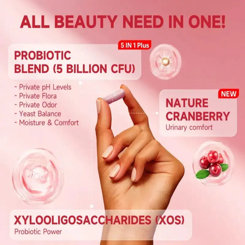 Vaginal Probiotic Quit Mood – Probióticos Femeninos con Arándano y Prebióticos (60 cápsulas)