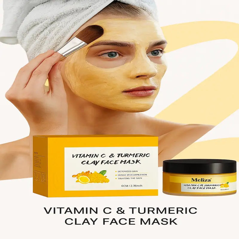 Mascarilla Facial de Barro con Cúrcuma y Vitamina C 100ml – Limpieza Profunda e Hidratación